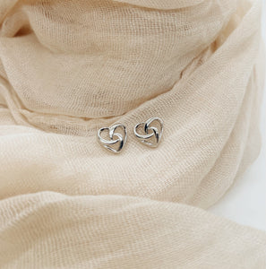 Heart Studs (Sterling Silver)