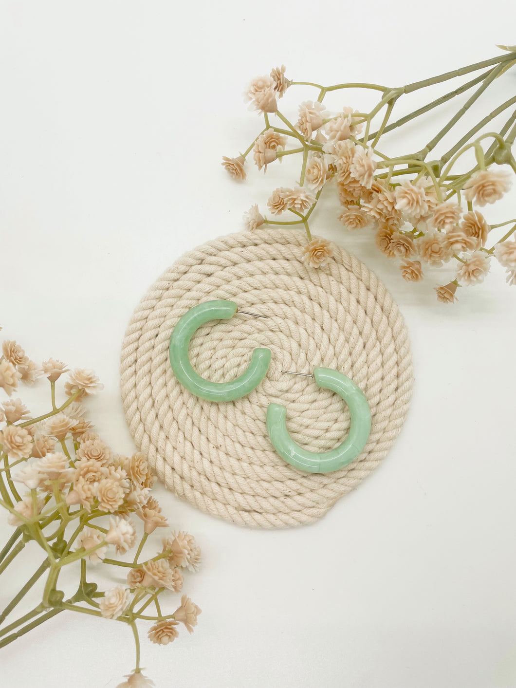 Teal Chunky Hoops