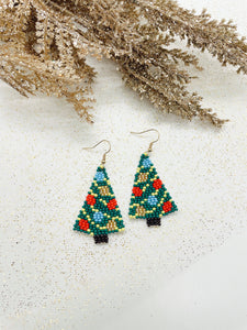 Beaded Christmas Tree Dangles