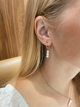 Load image into Gallery viewer, Triple Freshwater Pearl Huggies
