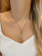 Load image into Gallery viewer, Gold Floral Square Necklace
