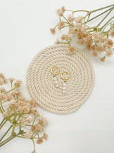 Load image into Gallery viewer, Triple Freshwater Pearl Huggies

