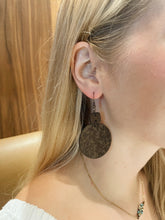 Load image into Gallery viewer, Brown Leafy Pattern Dangles
