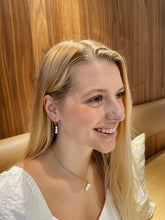Load image into Gallery viewer, Triple Freshwater Pearl Huggies
